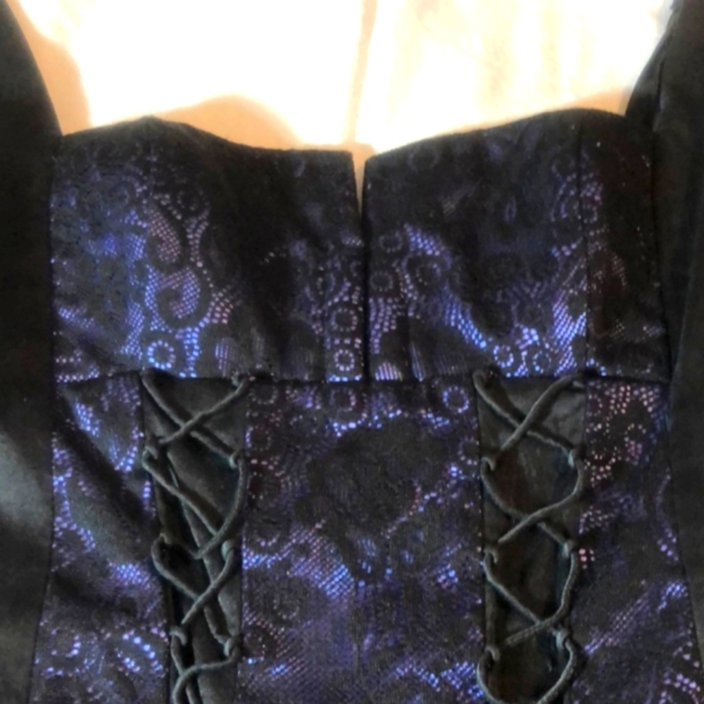 Bebe 2000 vintage lavender and black corset dress